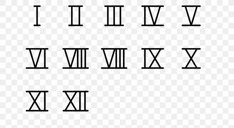 Number Roman Numerals Numeral System Numerical Digit Font, PNG, 750x450px, Number, Alphabet, Area, Black, Black And White Download Free