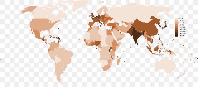 World Population Population Density World Map, PNG, 2000x882px, World, Area, Art, Cattle Like Mammal, Country Download Free