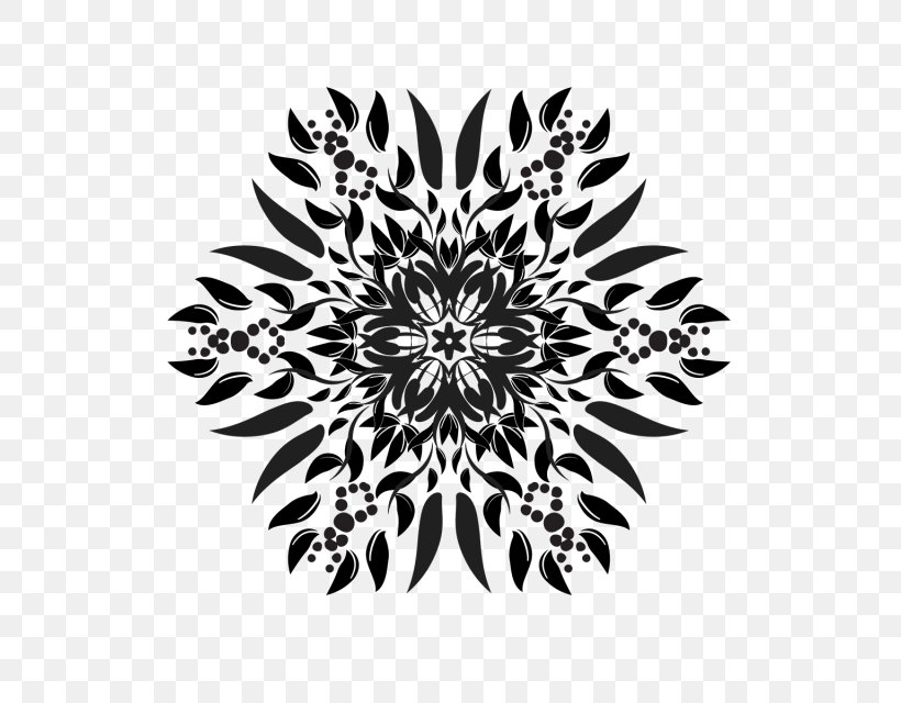 Euclidean Vector Number Download, PNG, 640x640px, Number, Black, Black And White, Flora, Flower Download Free