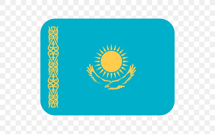 Flag Of Kazakhstan Flags Of The World Emblem Of Kazakhstan, PNG, 512x512px, Kazakhstan, Aqua, Area, Brand, Emblem Of Kazakhstan Download Free