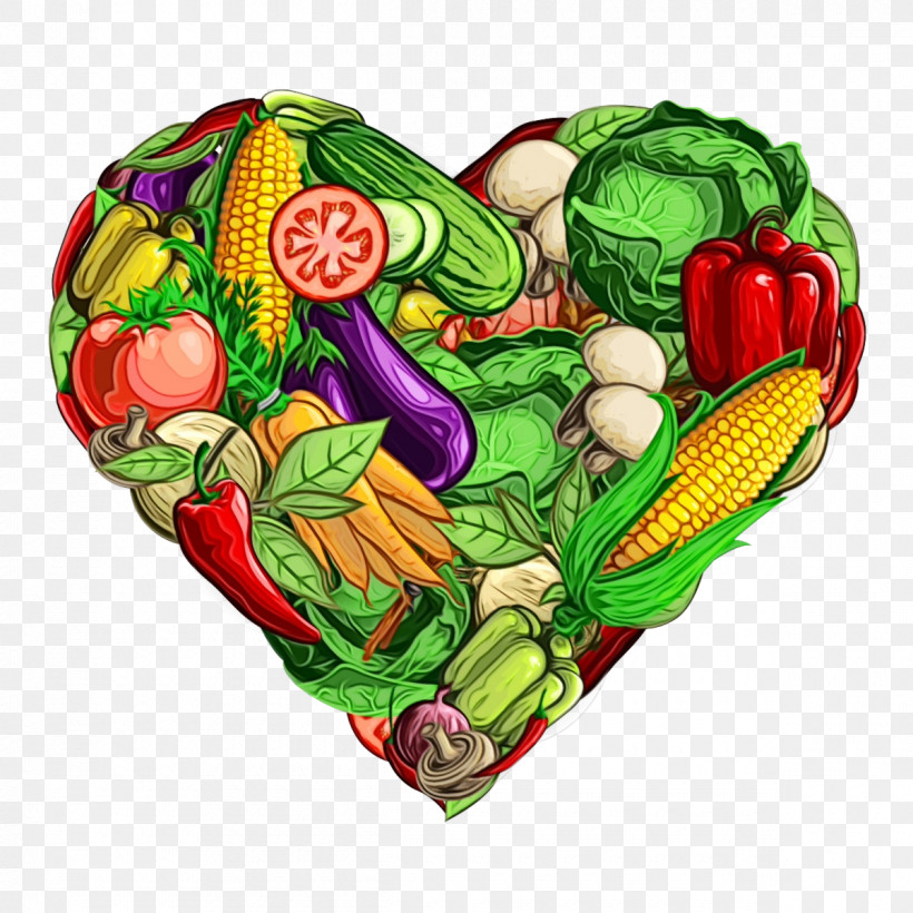 Leaf Vegetable Character Heart Fruit, PNG, 1200x1200px, Watercolor, Biology, Character, Flower, Fruit Download Free