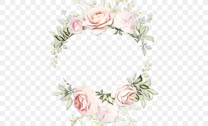 Watercolor Wreath Background, PNG, 500x500px, Watercolor, Artificial Flower, Cut Flowers, Fashion Accessory, Floral Design Download Free