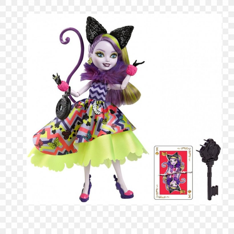 Amazon.com Ever After High Way Too Wonderland Kitty Cheshire Doll Cheshire Cat, PNG, 1500x1500px, Amazoncom, Cheshire Cat, Costume, Doll, Ever After High Download Free