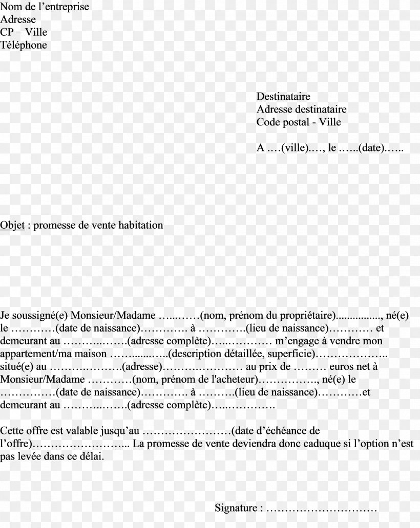 Compromis De Vente Letter Sales Paper Real Property, PNG, 1883x2371px, Letter, Adibide, Area, Black And White, Brand Download Free