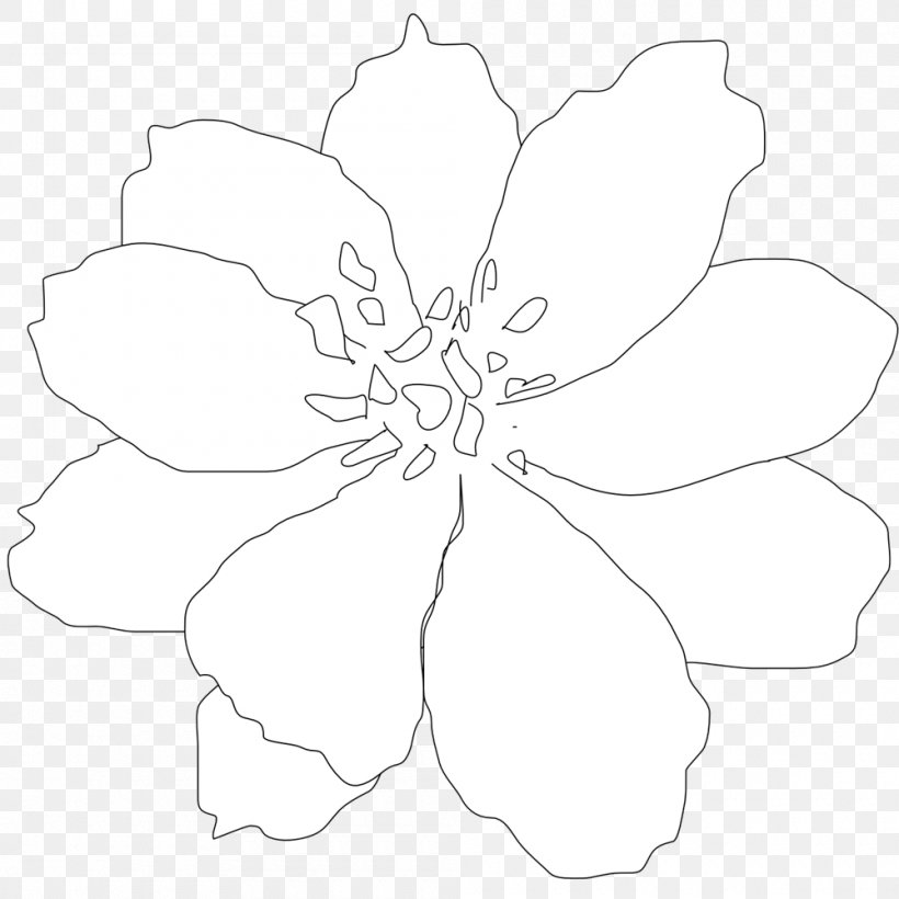 Cut Flowers Floral Design Plant Stem, PNG, 1000x1000px, Flower, Area, Artwork, Black And White, Branch Download Free