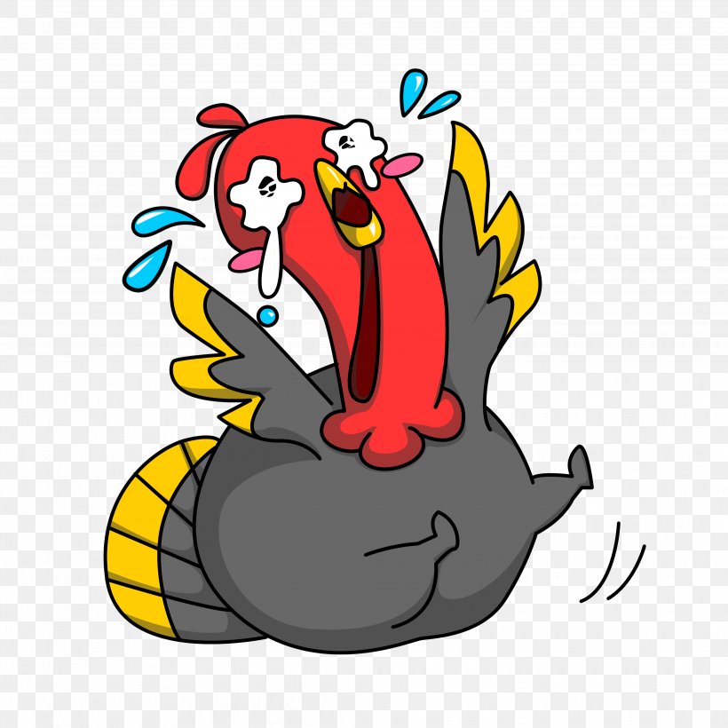 Turkey Rooster Thanksgiving Clip Art, PNG, 4134x4134px, Turkey, Art, Beak, Bird, Cartoon Download Free