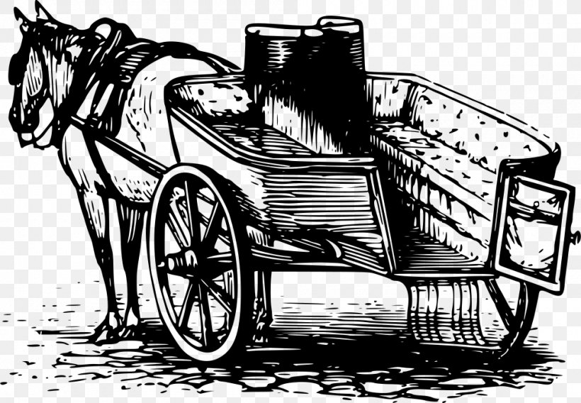 Horse-drawn Vehicle Jaunting Car Carriage, PNG, 1000x693px, Horse, Art, Automotive Design, Black And White, Car Download Free