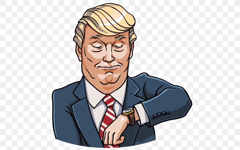 Donald Trump Telegram Sticker VKontakte, PNG, 512x512px, Donald Trump, Application Programming Interface, Cartoon, Facial Hair, Fictional Character Download Free