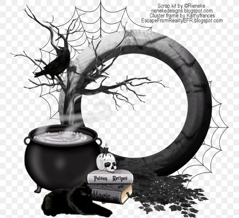 Picture Frames Halloween Black And White, PNG, 750x750px, Picture Frames, Art, Automotive Tire, Black And White, Craft Download Free