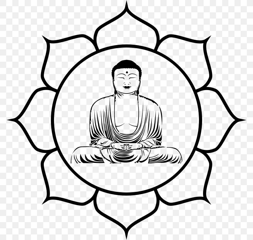 Lotus Sutra Buddhism Buddhist Symbolism Lotus Position Buddhist Meditation, PNG, 778x778px, Lotus Sutra, Art, Artwork, Black, Black And White Download Free