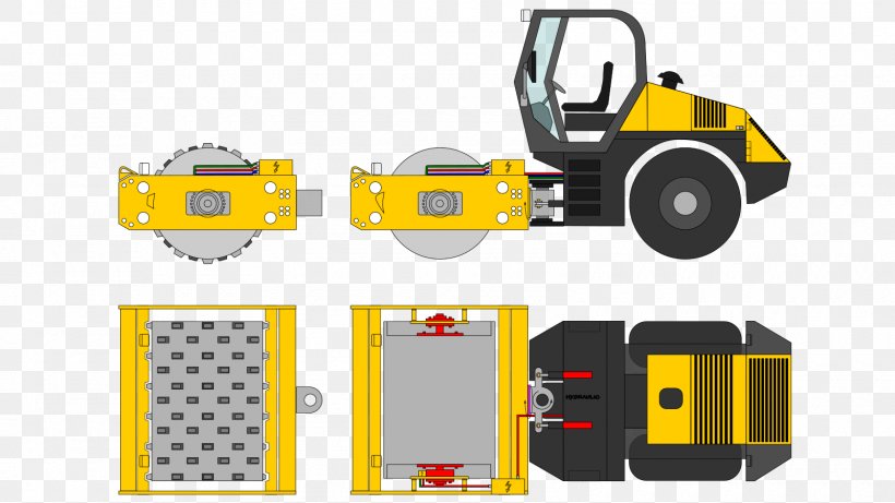 Road Roller Bulldozer Machine AB Volvo Excavator, PNG, 1600x900px, 2016, 2017, Road Roller, Ab Volvo, Brand Download Free