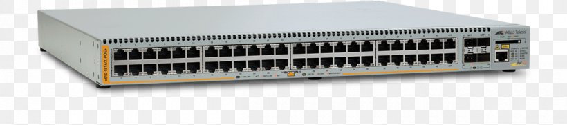 Allied Telesis Port Small Form-factor Pluggable Transceiver Gigabit Ethernet Stackable Switch, PNG, 1200x265px, Allied Telesis, Computer Network, Computer Port, Electronics Accessory, Ethernet Download Free