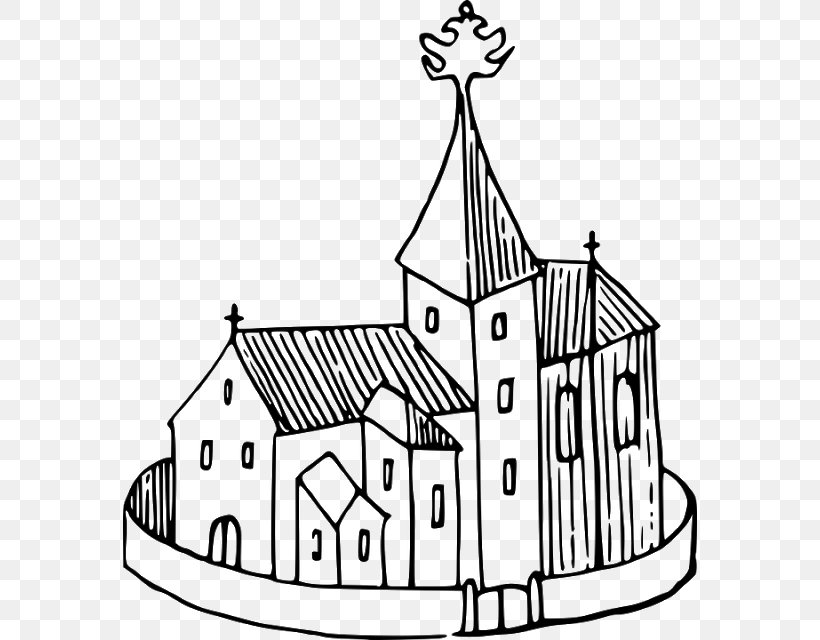 Black And White Chantry Line Art Clip Art, PNG, 574x640px, Black And White, Area, Artwork, Building, Chantry Download Free