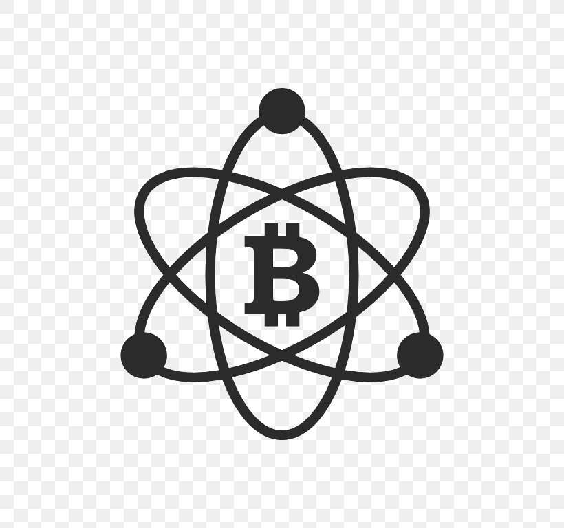 Bitcoin Atom Wall Decal, PNG, 768x768px, Bitcoin, Atom, Black And White, Brand, Color Download Free