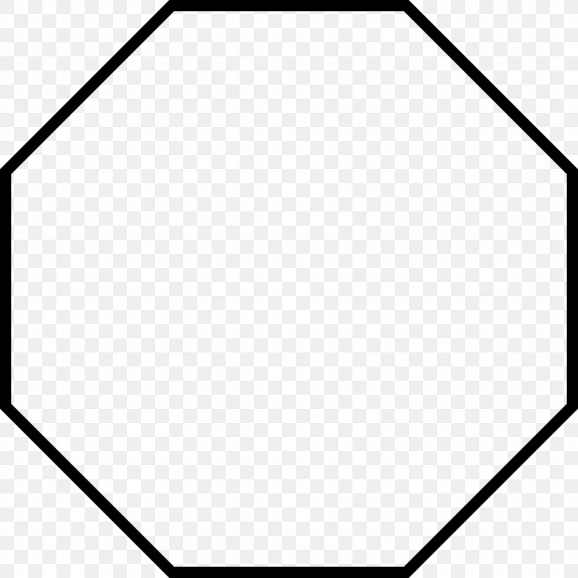Octagon Regular Polygon Clip Art, PNG, 1024x1024px, Octagon, Area, Black, Black And White, Convex Polygon Download Free