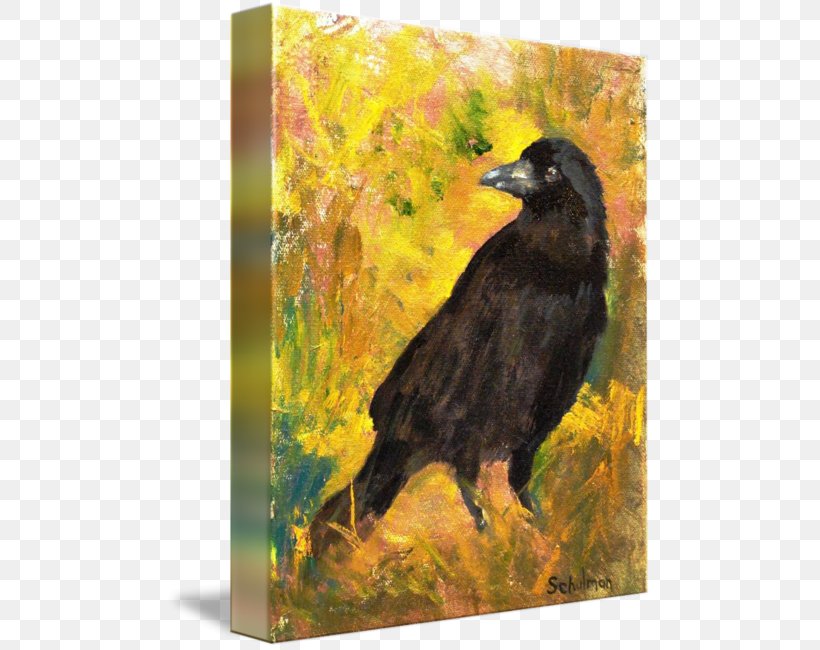 American Crow Oil Painting Wheatfield With Crows, PNG, 486x650px, American Crow, Abstract Art, Art, Artist, Beak Download Free