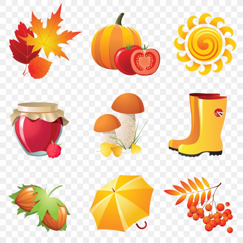 Autumn Icon, PNG, 1000x1000px, Autumn, Autumn Leaf Color, Emoticon, Flower, Flowering Plant Download Free