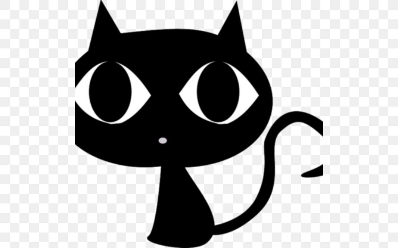 Black Cat Clip Art, PNG, 512x512px, Cat, Artwork, Big Cat, Black, Black And White Download Free