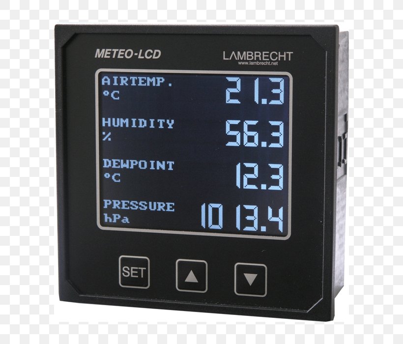 LAMBRECHT Meteo GmbH Meteorology Liquid-crystal Display Weather Station Electronics, PNG, 700x700px, Lambrecht Meteo Gmbh, Atmosphere, Atmospheric Pressure, Data Logger, Display Device Download Free