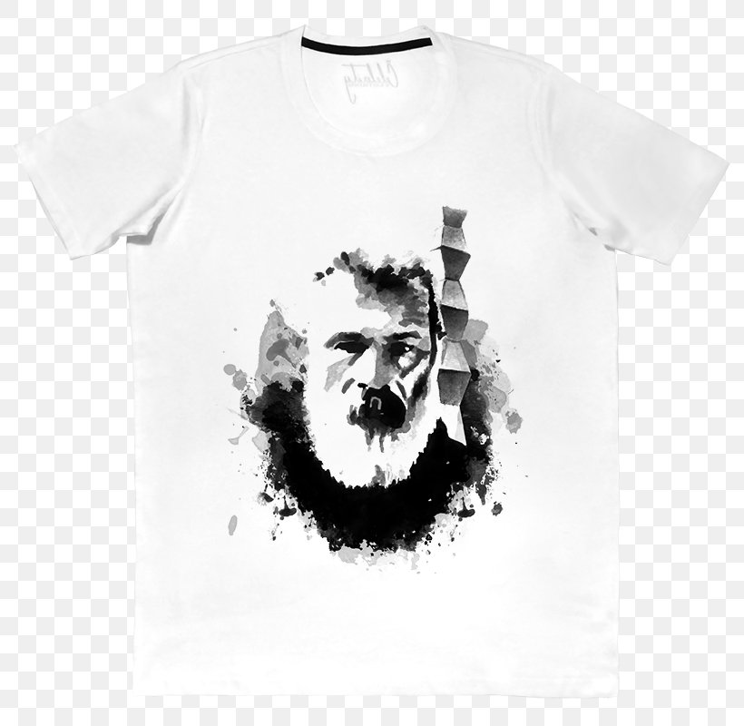 T-shirt White Sleeve Beard Font, PNG, 800x800px, Tshirt, Beard, Black, Black And White, Brand Download Free
