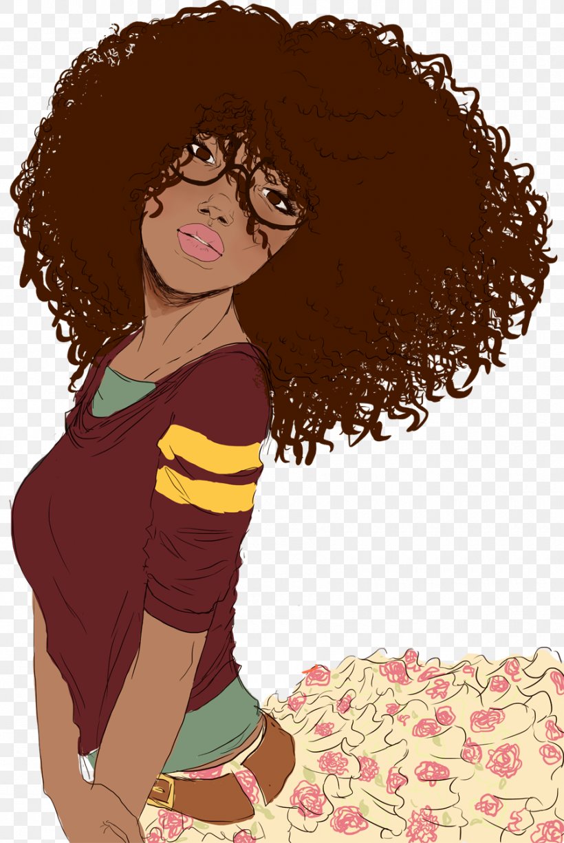 Afro-textured Hair Drawing Black Hair, PNG, 900x1345px, Watercolor, Cartoon, Flower, Frame, Heart Download Free