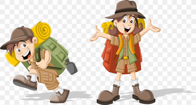 Backpack Scouting Clip Art, PNG, 5964x3210px, Backpack, Animal Figure, Backpacking, Camping, Cartoon Download Free
