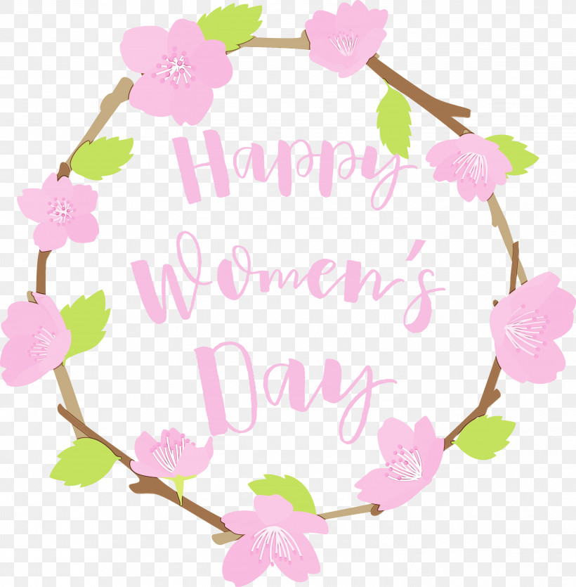 Floral Design, PNG, 2946x3000px, Happy Womens Day, Floral Design, Paint, South Africa, Text Download Free