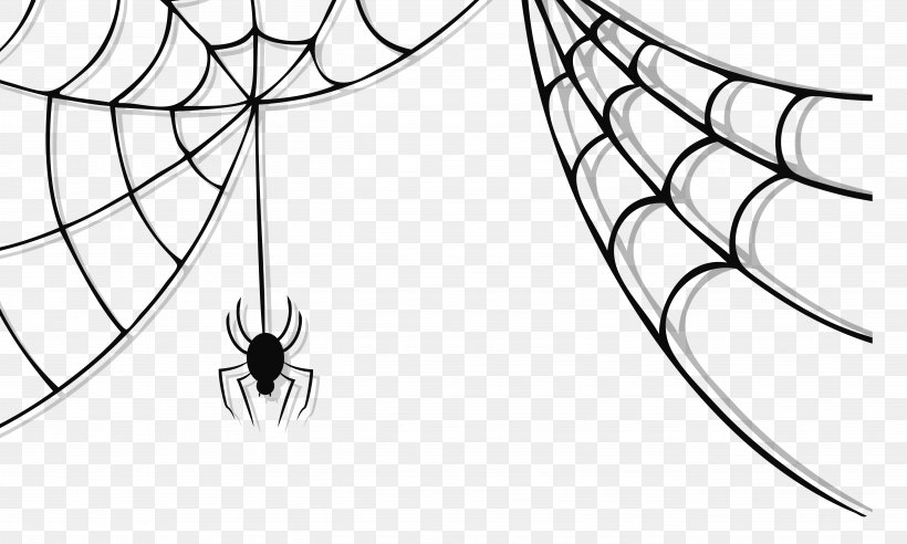 Spider Web Halloween Clip Art, PNG, 5267x3165px, Spider Man, Area, Black And White, Branch, Halloween Download Free