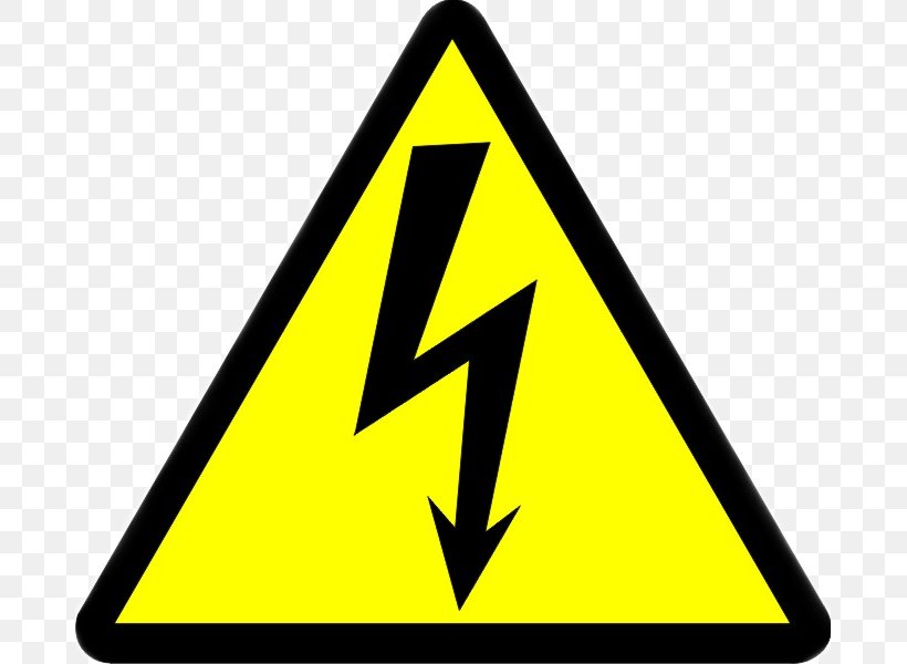 Hazard Symbol Warning Sign Electricity, PNG, 683x600px, Hazard Symbol, Area, Electric Potential Difference, Electricity, Hazard Download Free