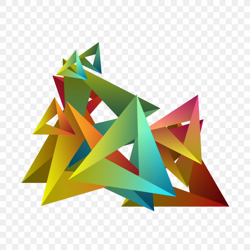 Triangle Three-dimensional Space Geometric Shape Image, PNG, 1654x1654px, 3d Computer Graphics, Triangle, Art, Art Paper, Craft Download Free