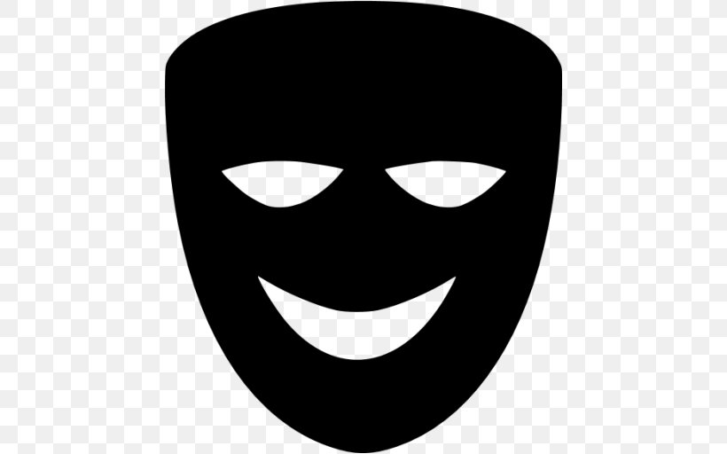 Comedy Mask Download, PNG, 512x512px, Comedy, Black And White, Drama, Face, Facial Expression Download Free