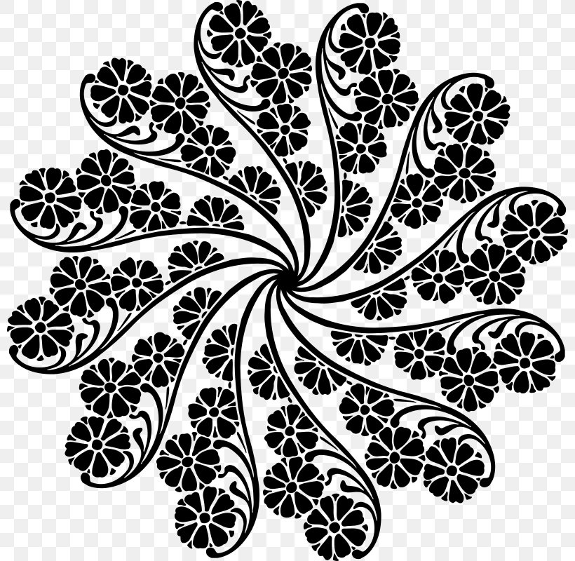 Garland Flowering Plant Picture Frames Pattern, PNG, 800x800px, Garland, Black And White, Blue, Christmas, Digital Photo Frame Download Free