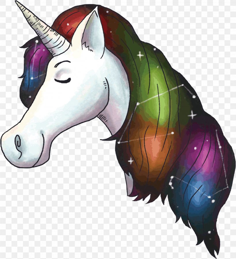 Unicorn Drawing, PNG, 2825x3113px, Unicorn, Cartoon, Drawing, Fictional Character, Hair Download Free