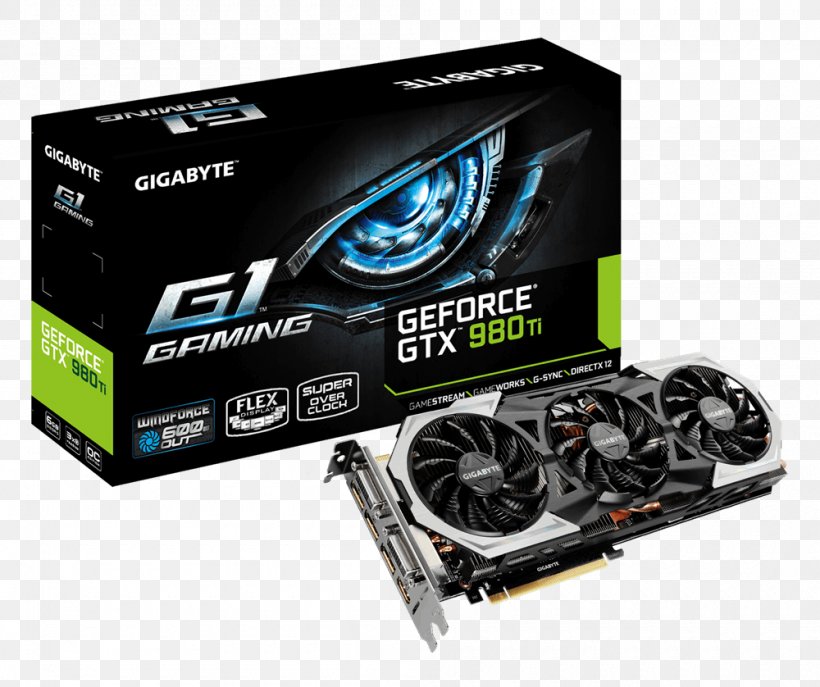 Graphics Cards & Video Adapters NVIDIA GeForce GTX 980 Ti Gigabyte Technology GDDR5 SDRAM, PNG, 1000x838px, Graphics Cards Video Adapters, Cable, Computer, Computer Component, Computer Cooling Download Free