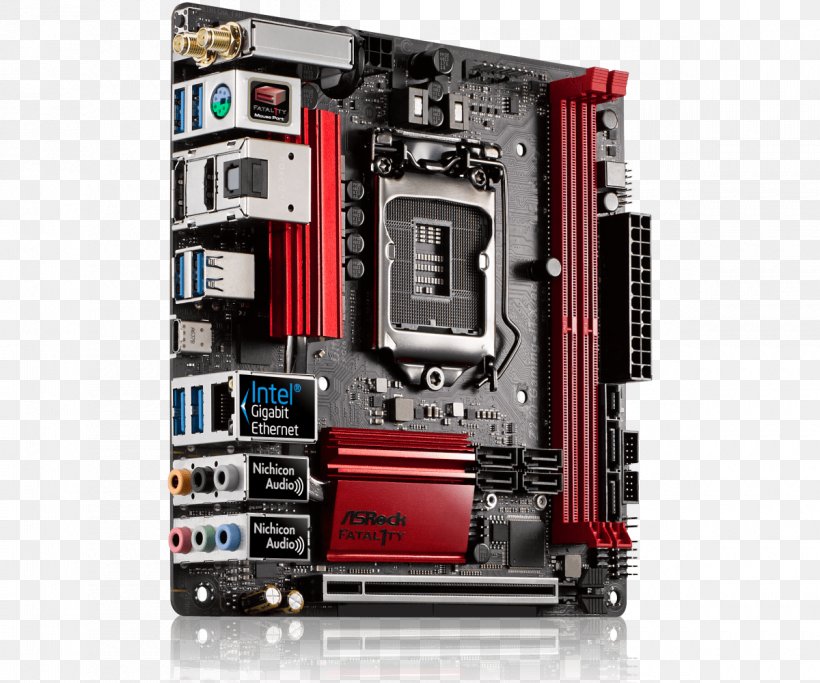 Intel Mini-ITX Motherboard LGA 1151 ASRock Fatal1ty Z270 Gaming, PNG, 1200x1000px, Intel, Asrock, Asrock Fatal1ty Z270 Gaming K6, Central Processing Unit, Chipset Download Free