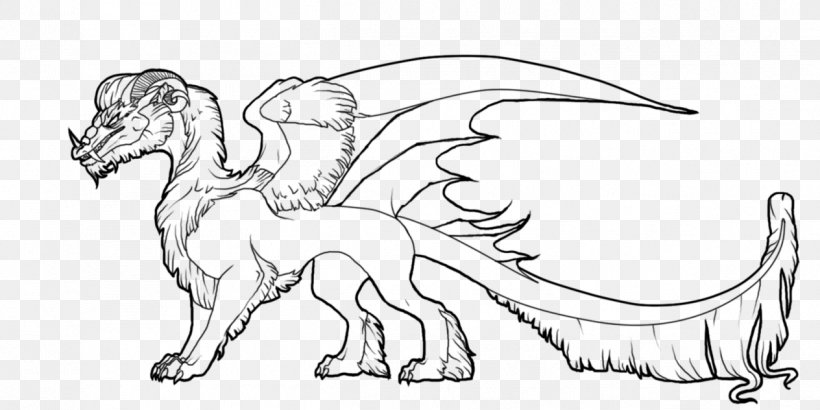 Coloring Book Line Art Dragon, PNG, 1264x632px, Coloring Book, Adult, Animal Figure, Artwork, Black And White Download Free