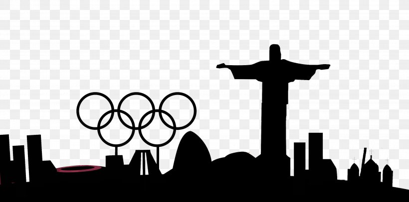Christ The Redeemer 2016 Summer Olympics 2014 Winter Olympics Opening Ceremony Team Of Refugee Olympic Athletes Paralympic Games, PNG, 3000x1488px, Christ The Redeemer, Black And White, Brand, Christ, Logo Download Free