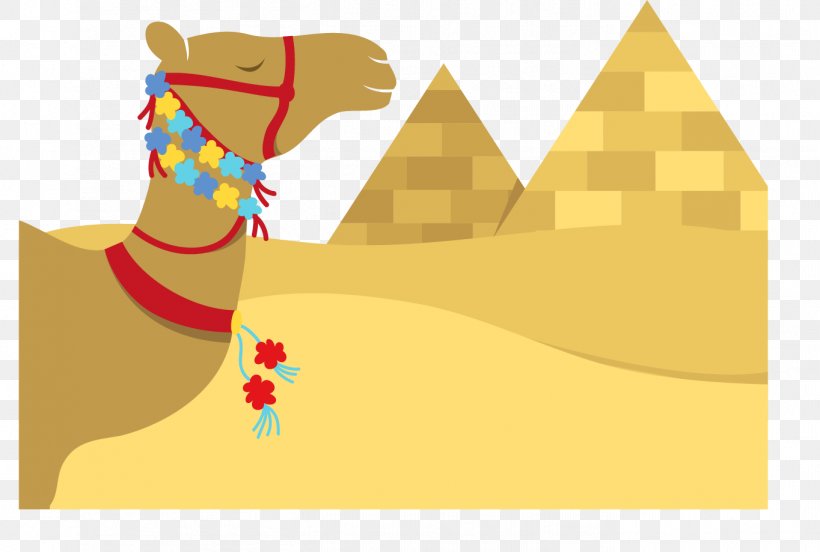 Egyptian Pyramids Camel Illustration, PNG, 1364x919px, Egyptian Pyramids, Art, Camel, Camel Like Mammal, Drawing Download Free