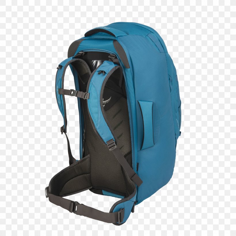 Osprey Farpoint 70 Osprey Farpoint 40 Backpack Travel Pack, PNG, 1000x1000px, Osprey Farpoint 70, Aqua, Azure, Backpack, Backpacking Download Free