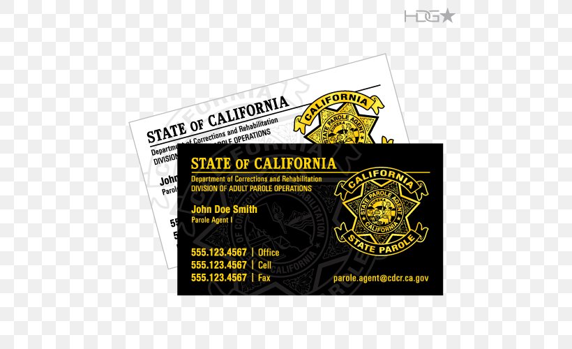 California Department Of Corrections And Rehabilitation Business Cards Parole Probation Officer, PNG, 500x500px, Business Cards, Badge, Brand, California, Great Seal Of California Download Free