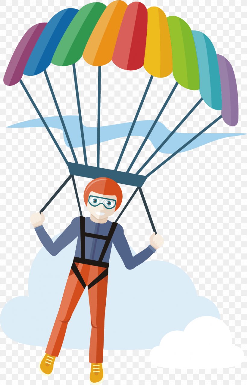 Parachute Parachuting Skydiver Poster, PNG, 911x1418px, Parachute, Animation, Area, Balloon, Cartoon Download Free