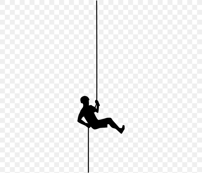 Abseiling Climbing Mountaineering Clip Art, PNG, 192x704px, Abseiling, Black, Black And White, Climbing, Climbing Peak Download Free