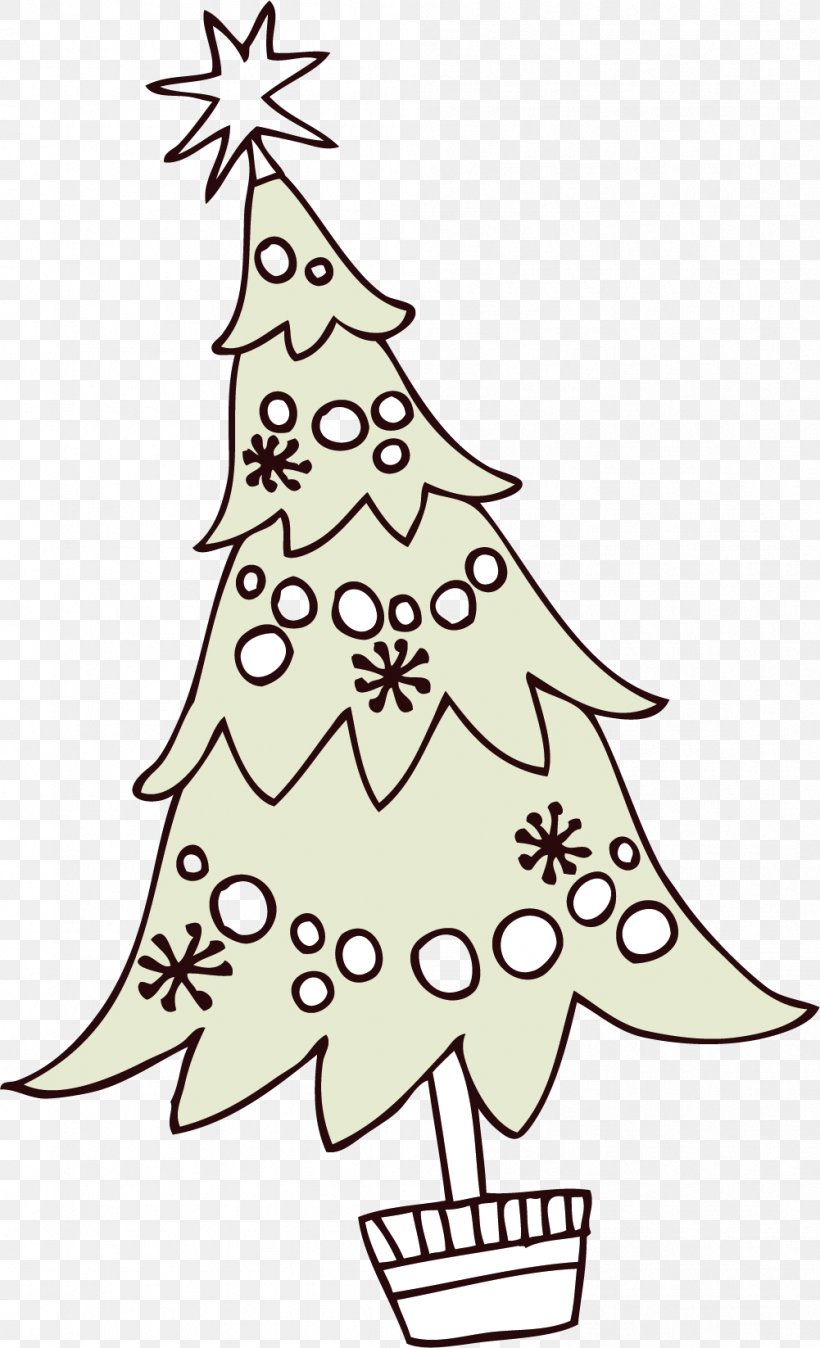 Christmas Tree Clip Art, PNG, 1001x1646px, Christmas Tree, Area, Art, Artwork, Black And White Download Free