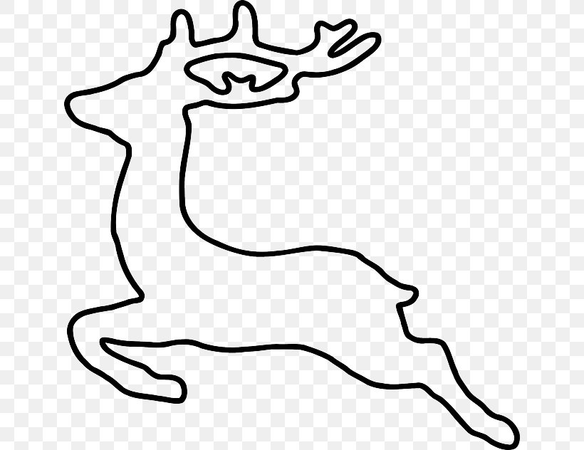 White-tailed Deer Reindeer Rudolph Red Deer, PNG, 640x632px, Deer, Antler, Art, Artwork, Black Download Free