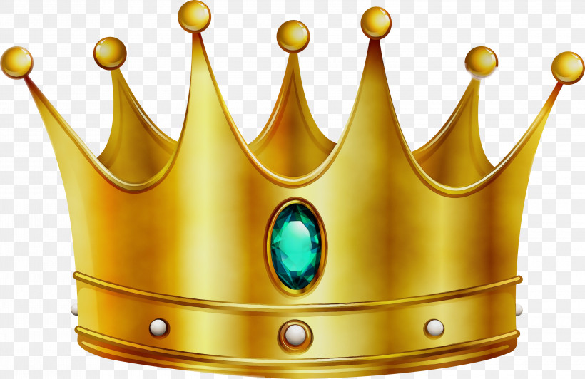 Crown, PNG, 3000x1948px, Watercolor, Crown, Metal, Paint, Wet Ink Download Free