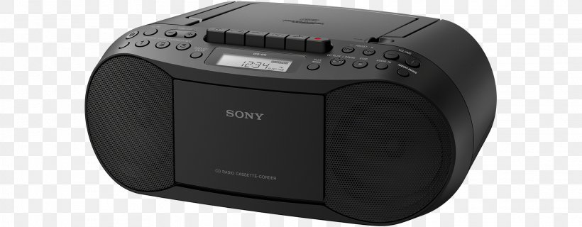 Sony CFD-S70 Boombox Compact Cassette Radio Receiver Electronics, PNG, 2028x792px, Sony Cfds70, Audio, Audio Receiver, Av Receiver, Boombox Download Free