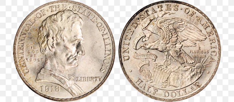 Illinois Centennial Half Dollar Dime Illinois Centennial Half Dollar Coin, PNG, 730x360px, Illinois, Abraham Lincoln, Coin, Currency, Dime Download Free