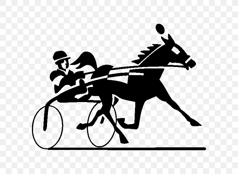 Standardbred Harness Racing Horse Racing Horse Harnesses Clip Art, PNG, 600x600px, Standardbred, Black And White, Bridle, Chariot, Colt Download Free