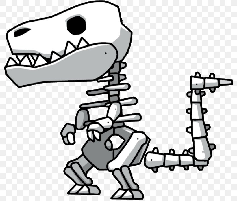 Scribblenauts Unlimited Tyrannosaurus Fossil Dinosaur Clip Art, PNG, 795x698px, Scribblenauts Unlimited, Animation, Area, Art, Artwork Download Free