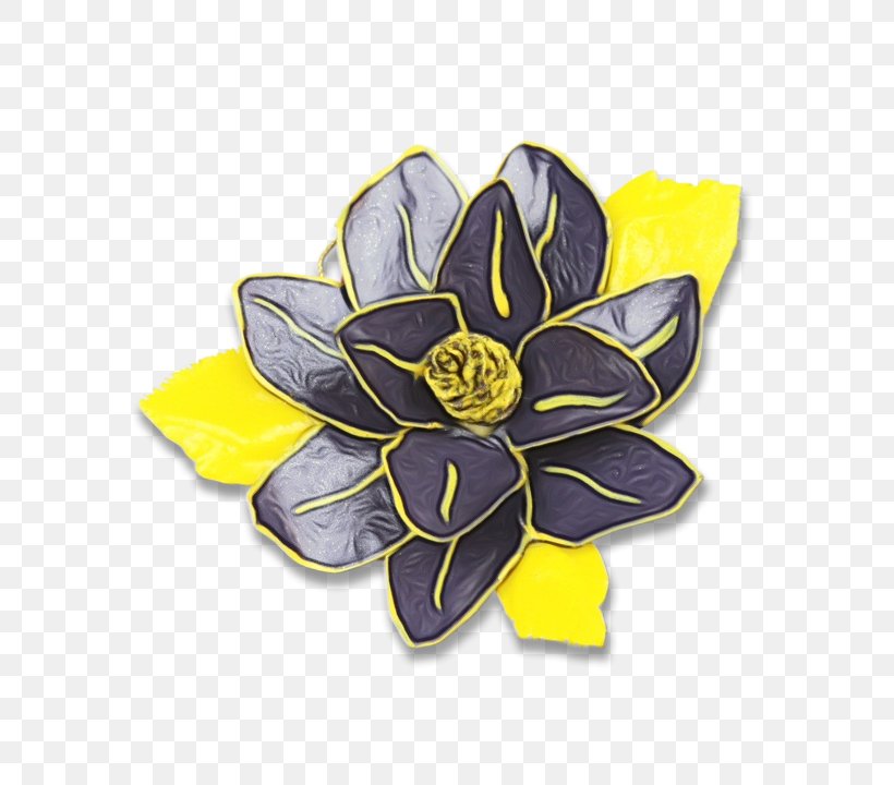 Yellow Flower Petal Plant Brooch, PNG, 720x720px, Watercolor, Brooch, Fashion Accessory, Flower, Flowering Plant Download Free